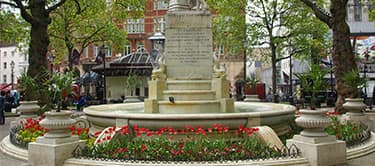 Leicester square fountain