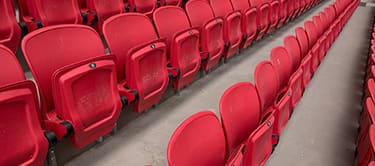 red stadium chairs