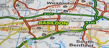 basildon on a map