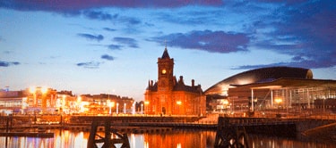 Cardiff Bay at night Cardiff Bay at night