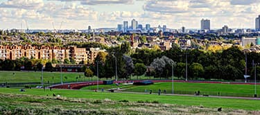 View of London from Hampstead Heath