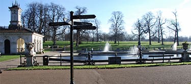 hyde park with signpost hyde park with signpost