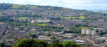 views of suburbs in keighley