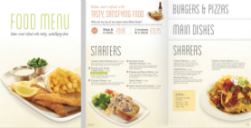 Travelodge menu Travelodge menu