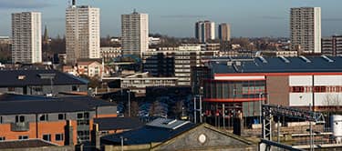 Aerial view of Wolverhampton